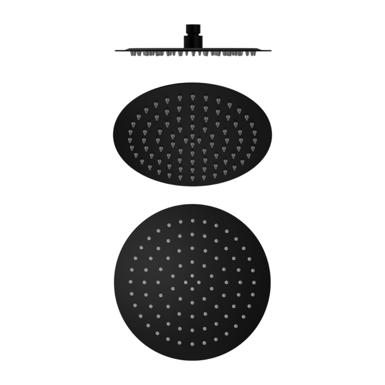 NERO ROUND SHOWER HEAD 250MM MATTE BLACK