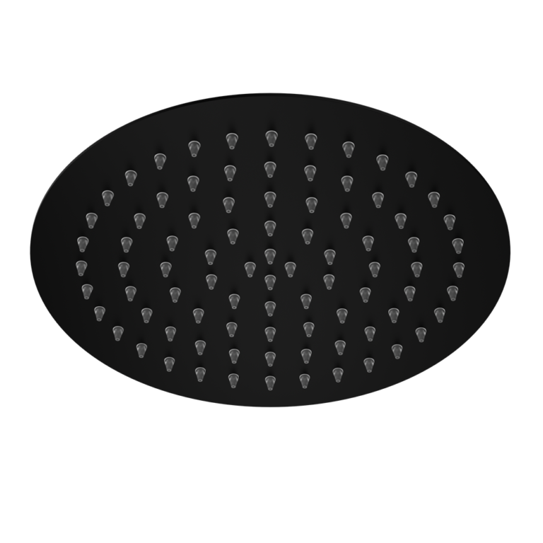 NERO ROUND SHOWER HEAD 250MM MATTE BLACK