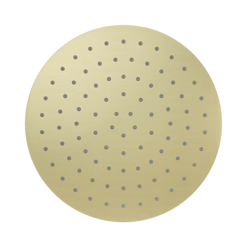 NERO 250MM ROUND METAL SHOWER HEAD II BRUSHED GOLD image 2