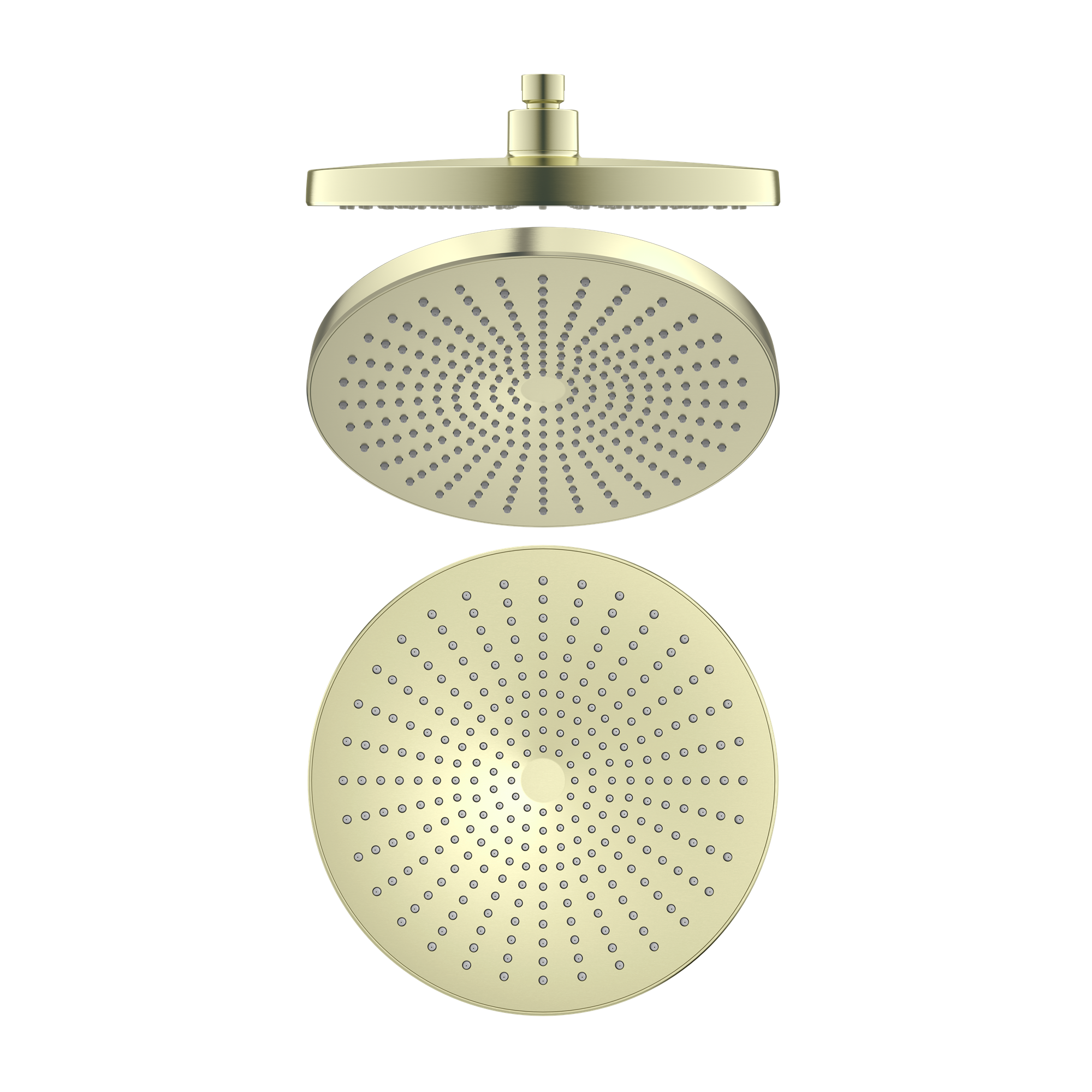 NERO OPAL ROUND SHOWER HEAD 250MM BRUSHED GOLD