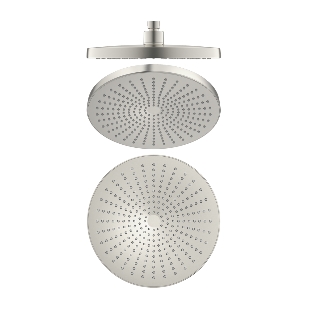 NERO OPAL ROUND SHOWER HEAD 250MM BRUSHED NICKEL