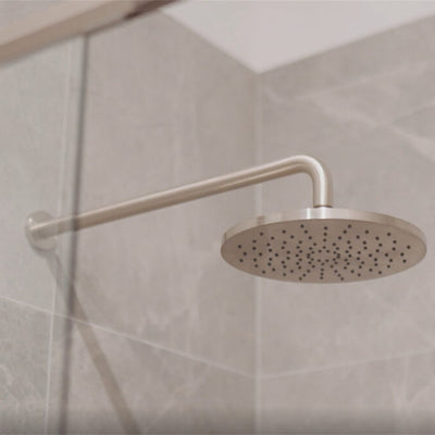 NERO ROUND SHOWER ARM BRUSHED NICKEL (AVAILABLE IN 330MM AND 500MM)