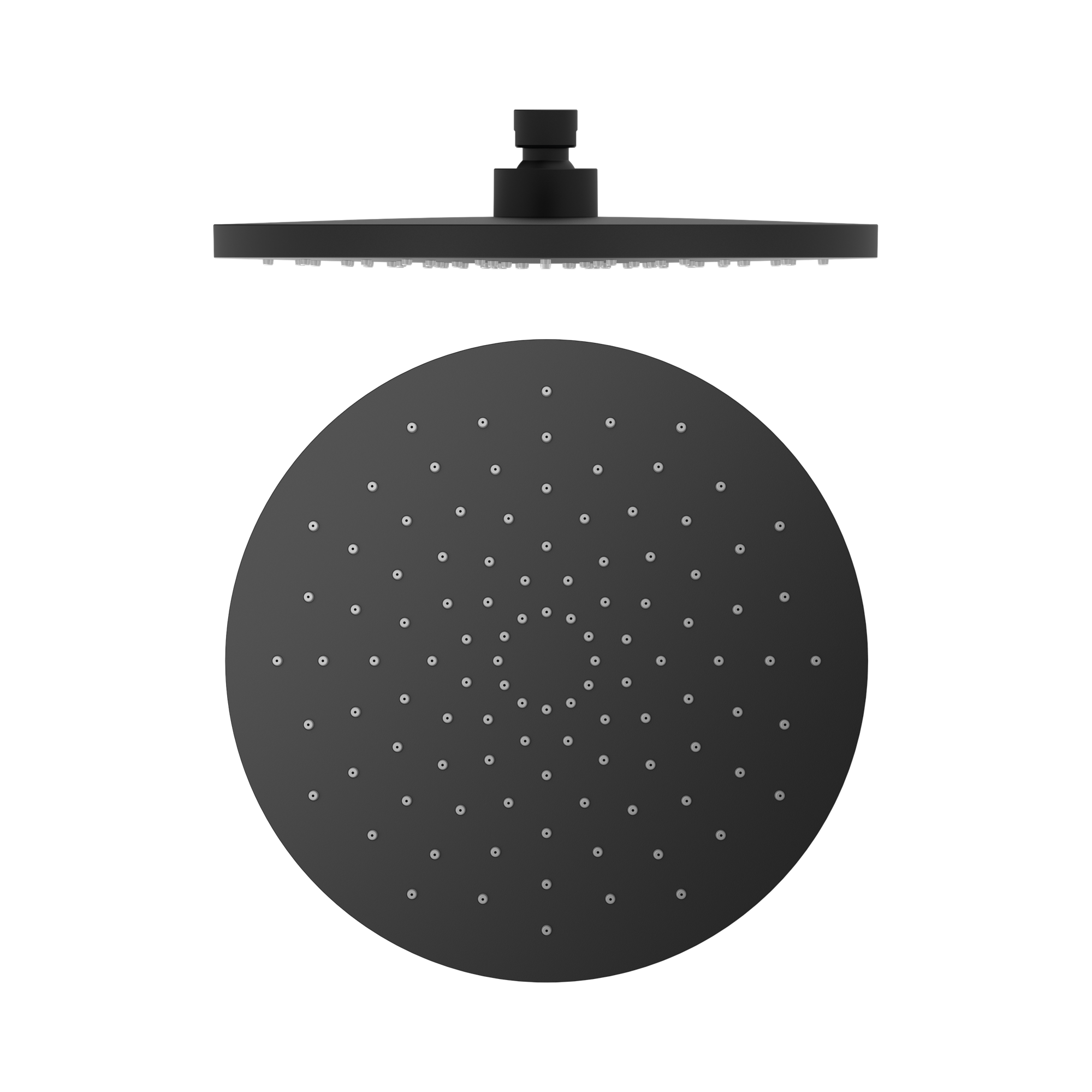 NERO ROUND ABS SHOWER HEAD 250MM MATTE BLACK