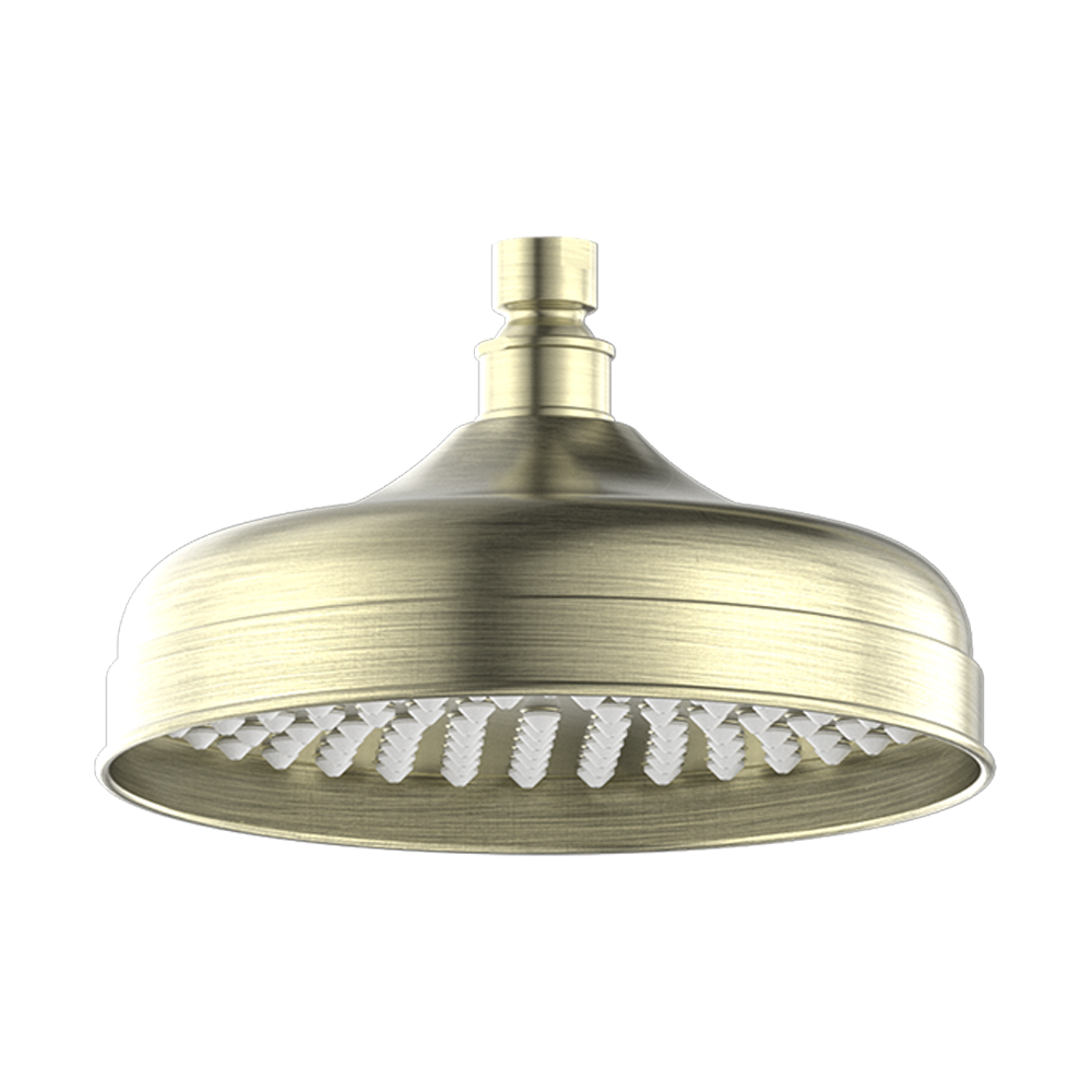 NERO YORK SHOWER HEAD 200MM AGED BRASS