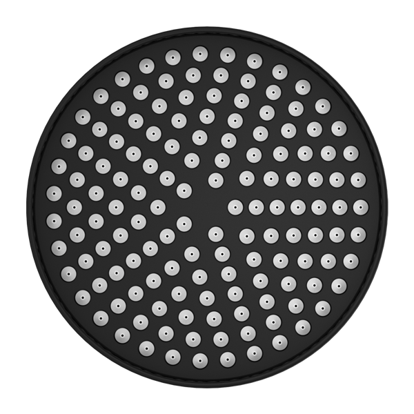 NERO YORK SHOWER HEAD 200MM MATTE BLACK