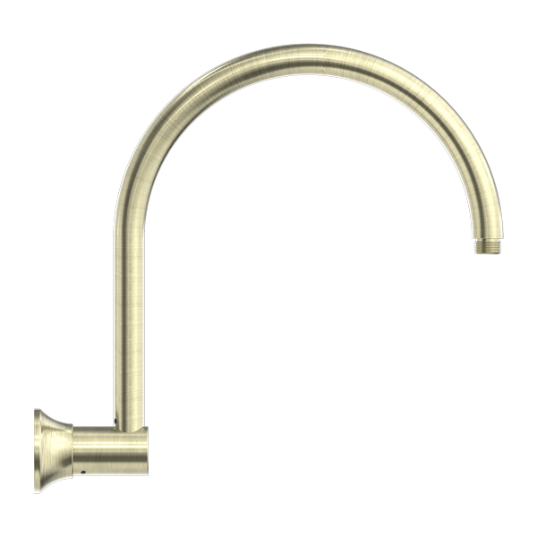 NERO YORK SHOWER ARM 346MM AGED BRASS