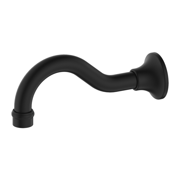 NERO YORK BASIN/ BATH SPOUT 205MM MATTE BLACK