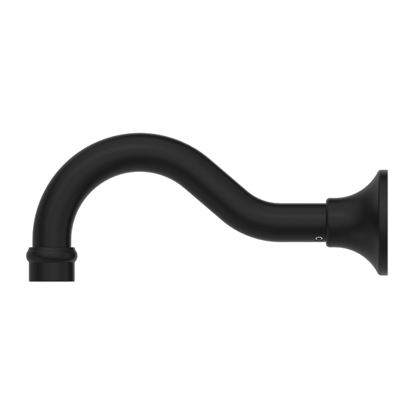NERO YORK BASIN/ BATH SPOUT 205MM MATTE BLACK
