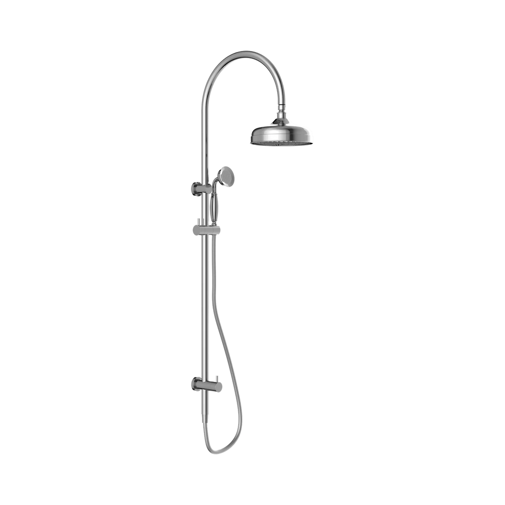 NERO YORK TWIN SHOWER WITH METAL HAND SHOWER CHROME