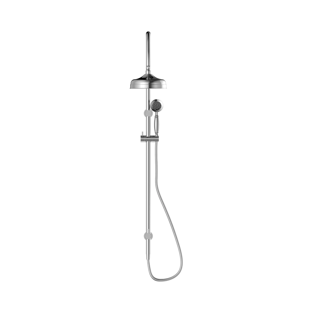 NERO YORK TWIN SHOWER WITH METAL HAND SHOWER CHROME