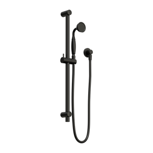 NERO YORK SHOWER RAIL WITH METAL HAND SHOWER 692MM MATTE BLACK
