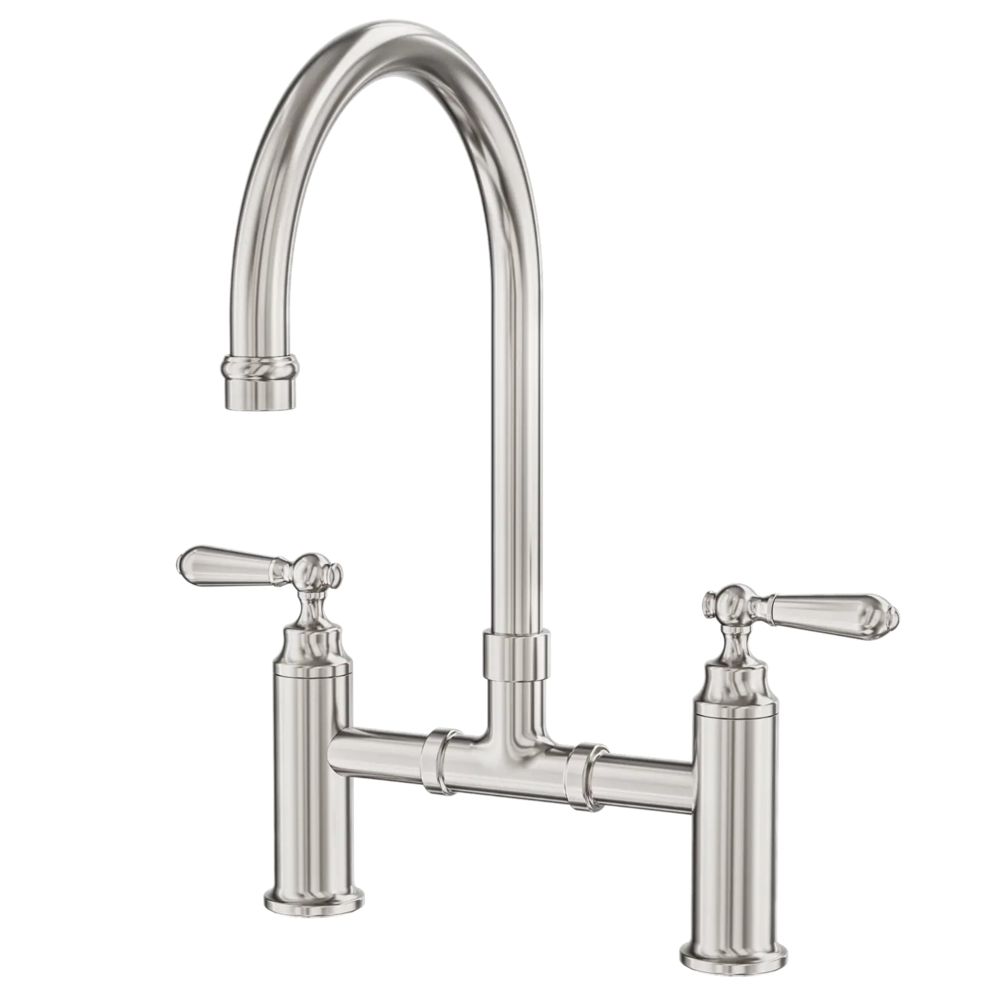 NERO YORK BRIDGE KITCHEN SET 385MM BRUSHED NICKEL