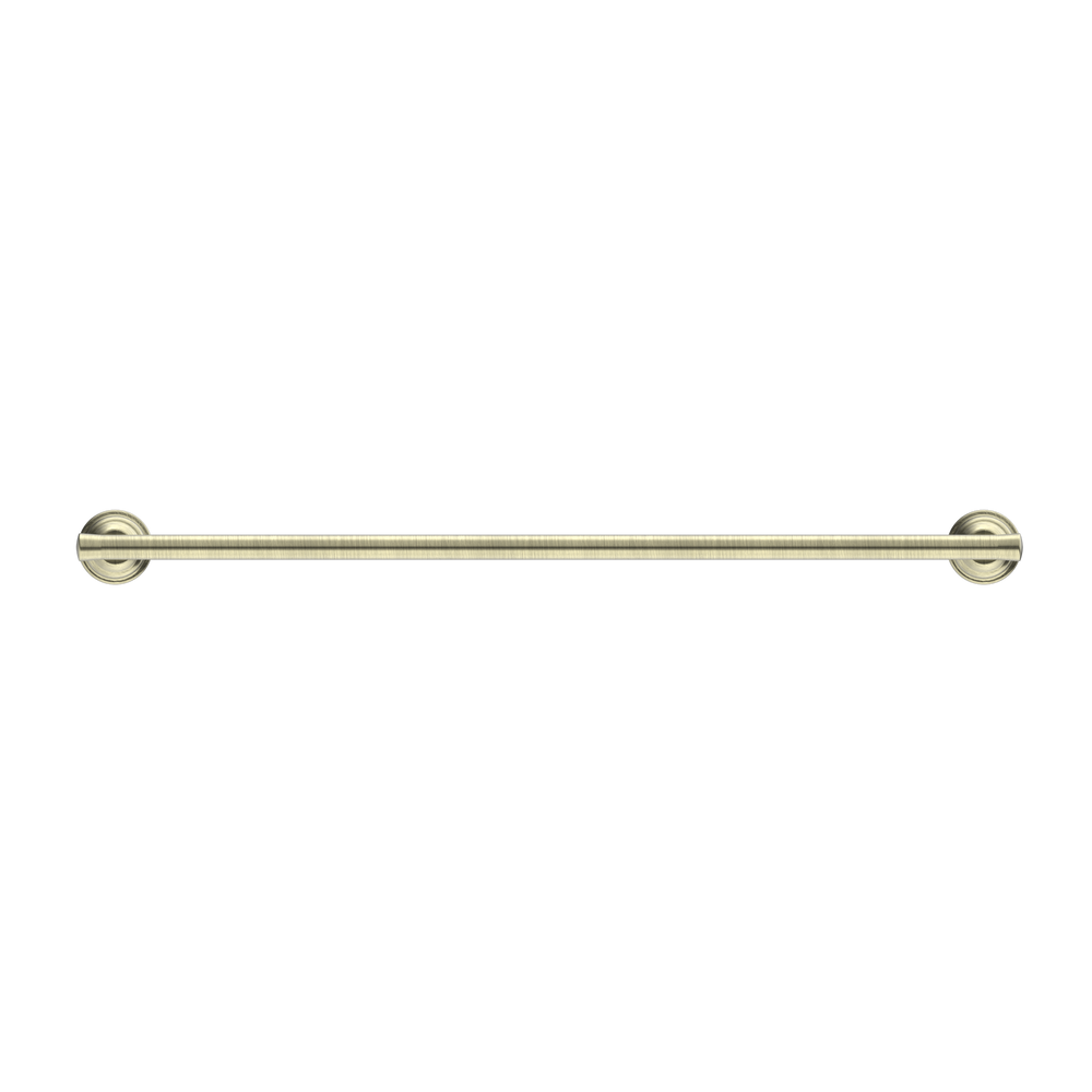 NERO YORK NON HEATED SINGLE TOWEL RAIL 600MM AGED BRASS