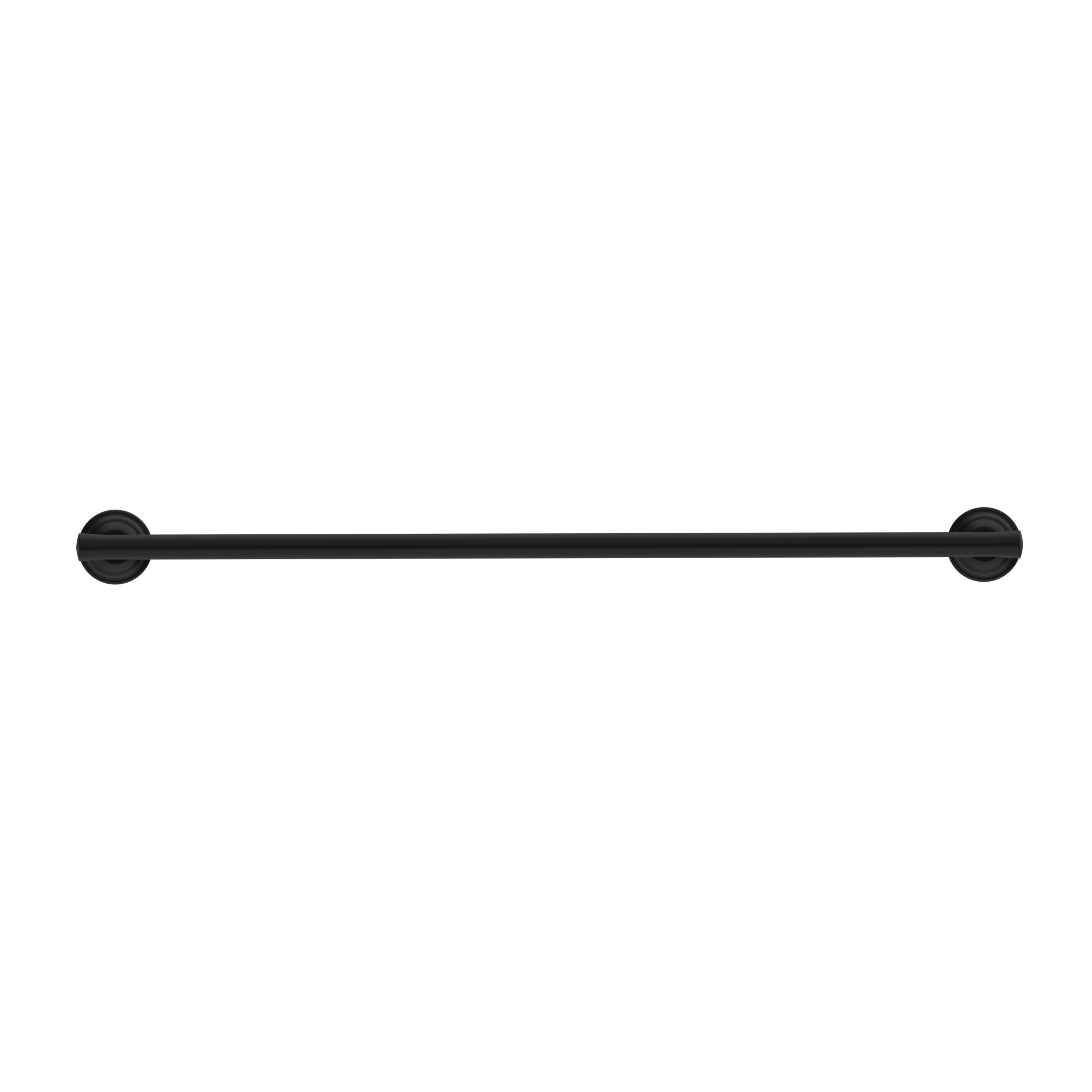 NERO YORK NON-HEATED SINGLE TOWEL RAIL 600MM MATTE BLACK