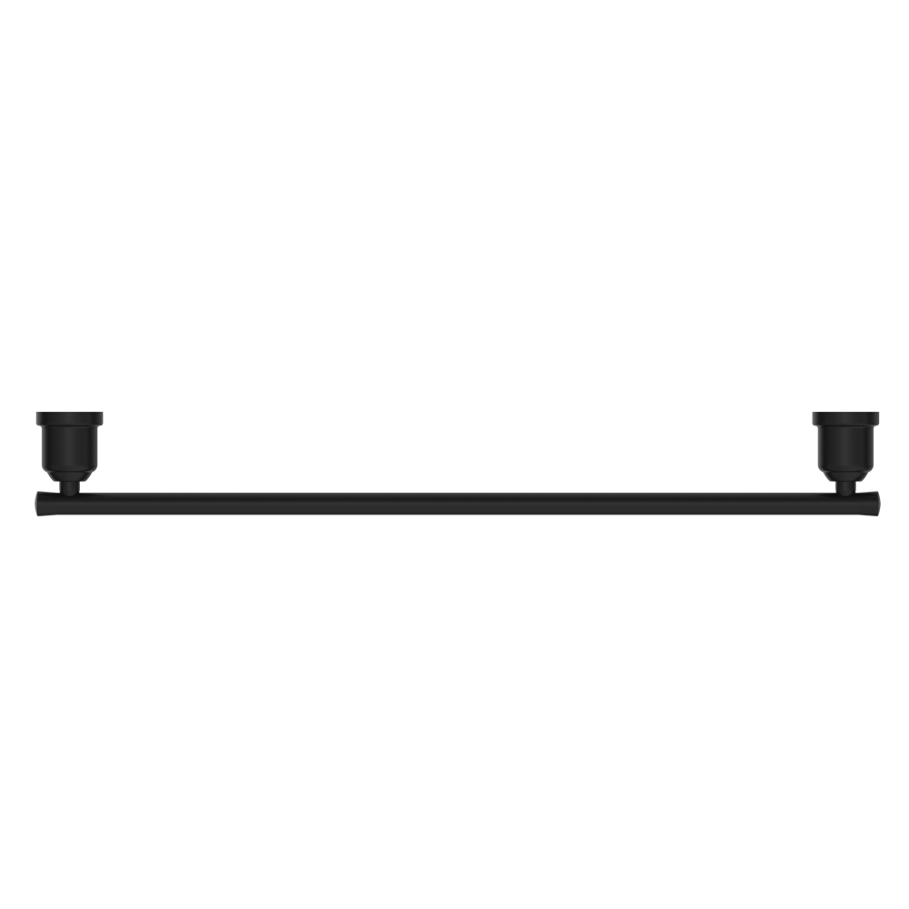 NERO YORK NON-HEATED SINGLE TOWEL RAIL 600MM MATTE BLACK