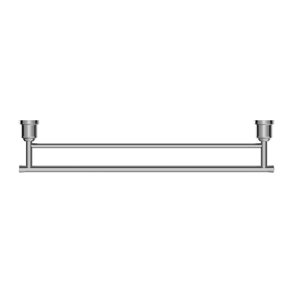 NERO YORK NON-HEATED DOUBLE TOWEL RAIL 600MM CHROME