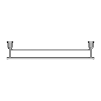 NERO YORK NON-HEATED DOUBLE TOWEL RAIL 600MM CHROME
