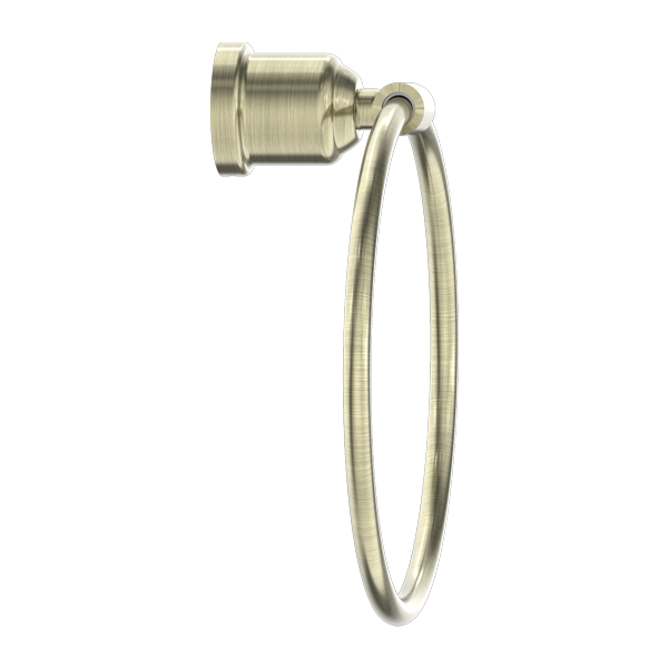 NERO YORK TOWEL RING 199MM AGED BRASS