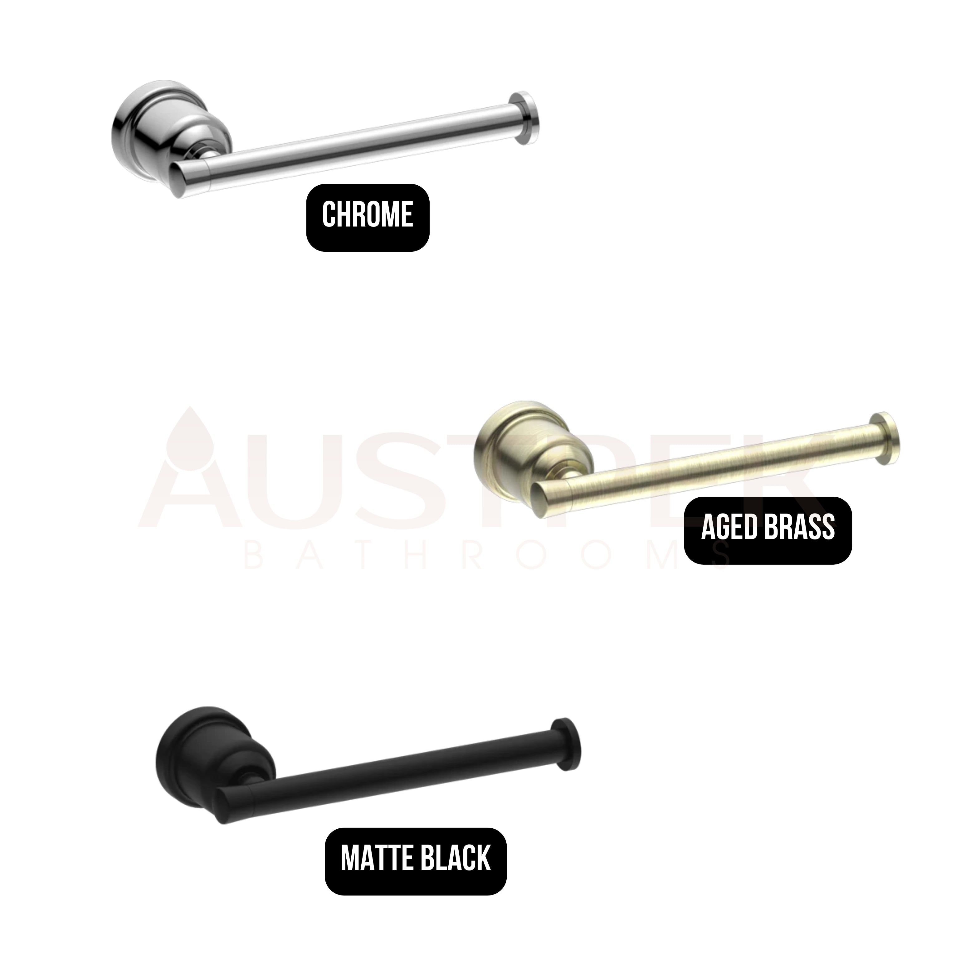 NERO YORK TOILET ROLL HOLDER 187MM MATTE BLACK