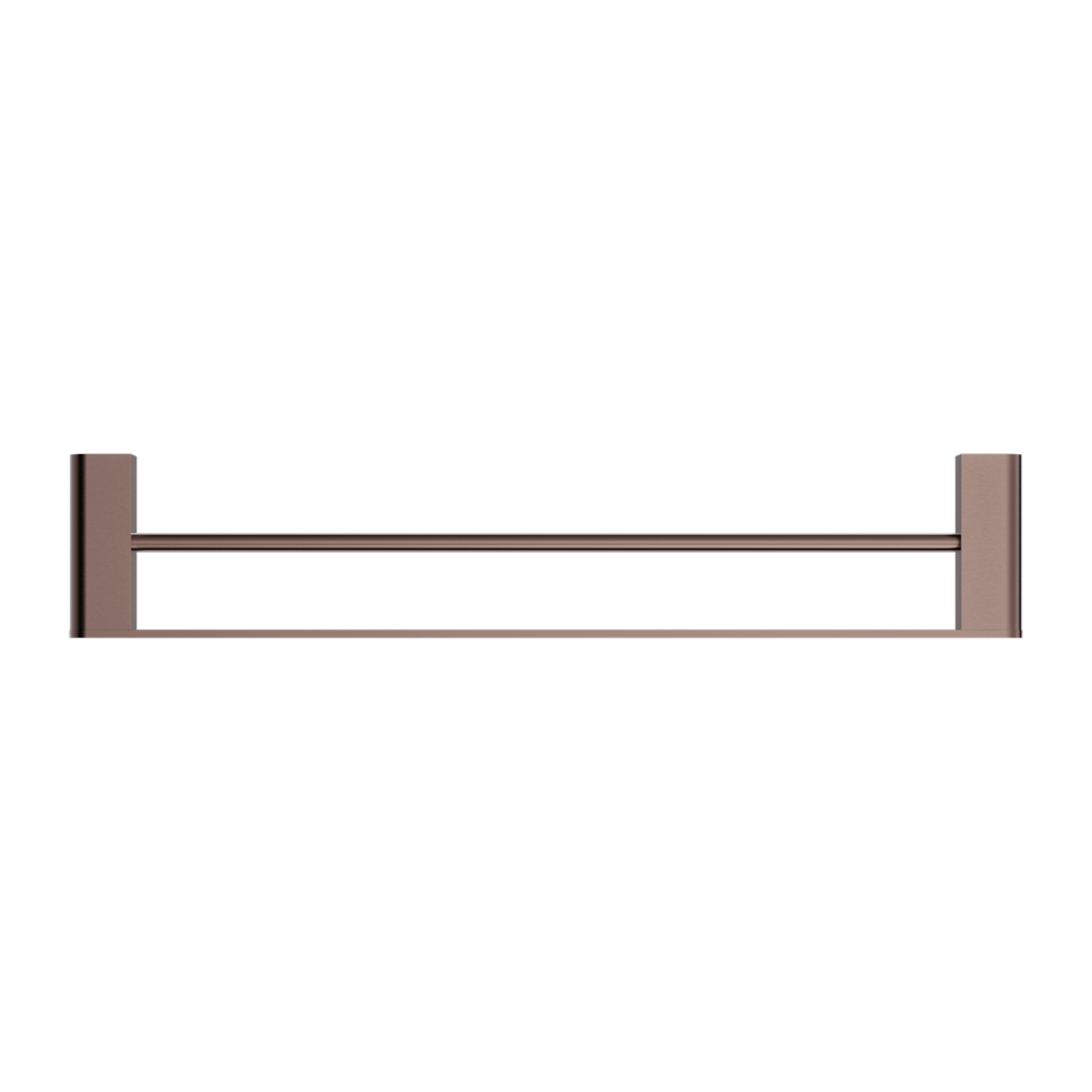 NERO BIANCA NON-HEATED DOUBLE TOWEL RAIL BRUSHED BRONZE (AVAILABLE IN 600MM AND 800MM)