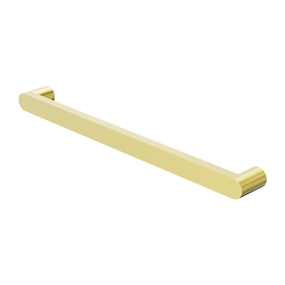 NERO BIANCA SINGLE HEATED TOWEL RAIL BRUSHED GOLD 632MM