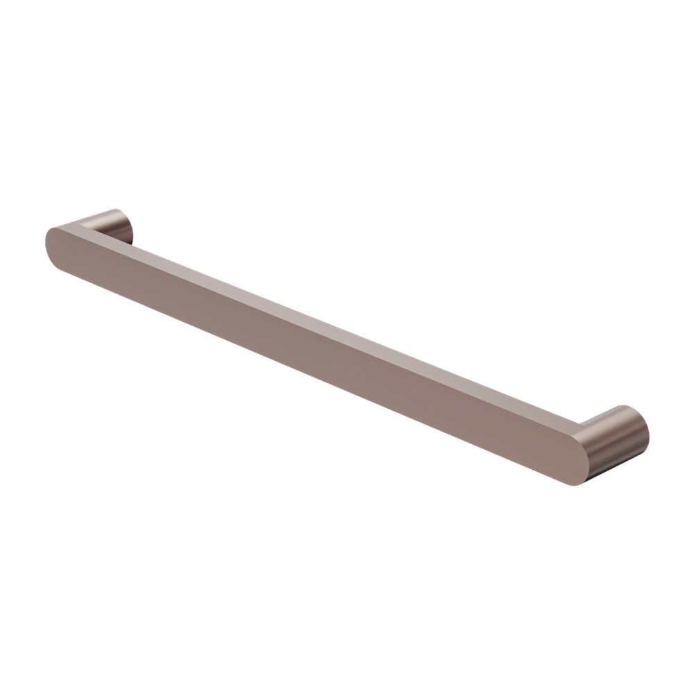 NERO BIANCA SINGLE HEATED TOWEL RAIL BRUSHED BRONZE 632MM
