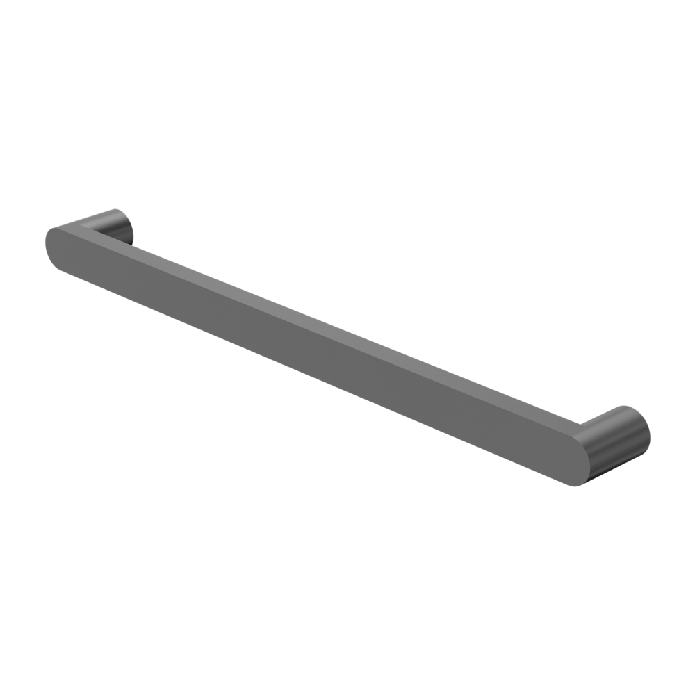 NERO BIANCA SINGLE HEATED TOWEL RAIL GUN METAL 632MM
