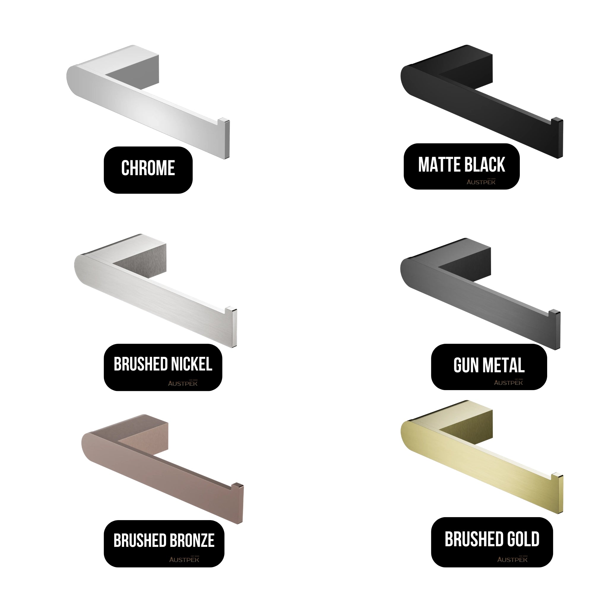 NERO BIANCA TOILET ROLL HOLDER 180MM MATTE BLACK