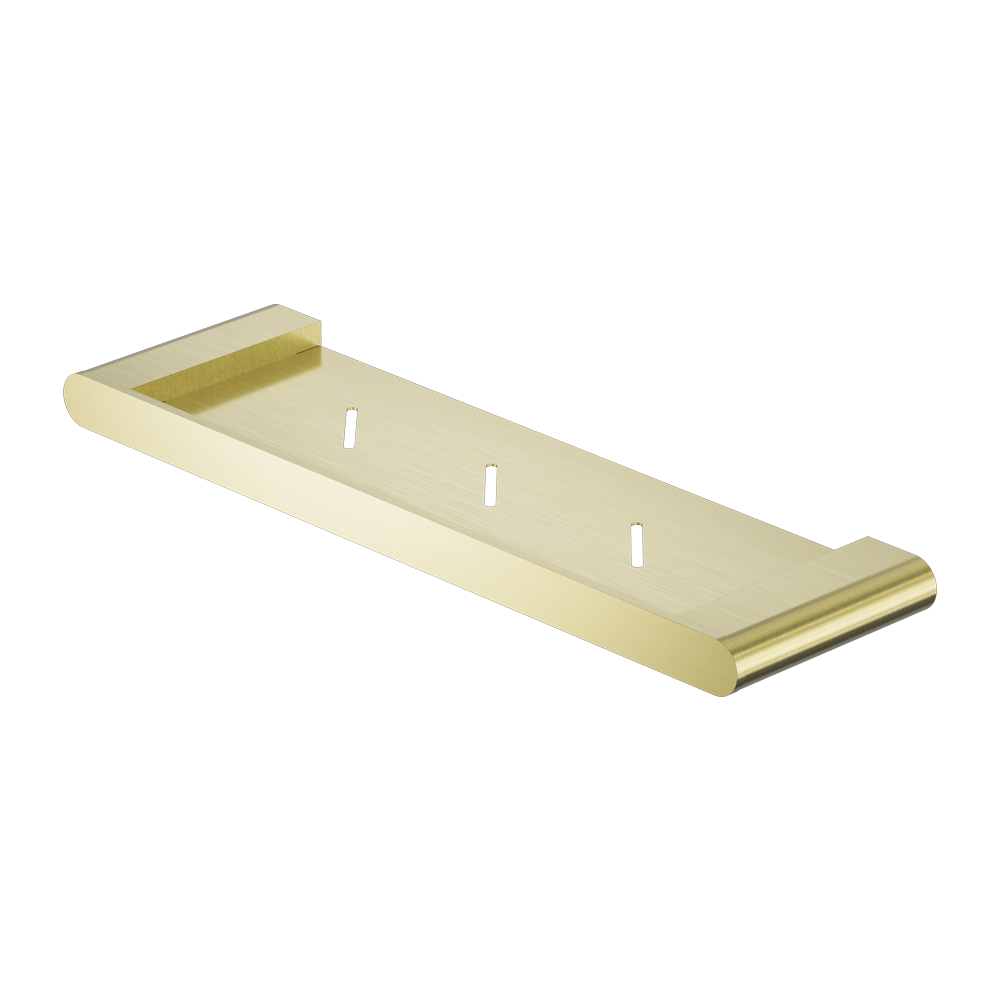 NERO BIANCA METAL SHOWER SHELF 423MM BRUSHED GOLD