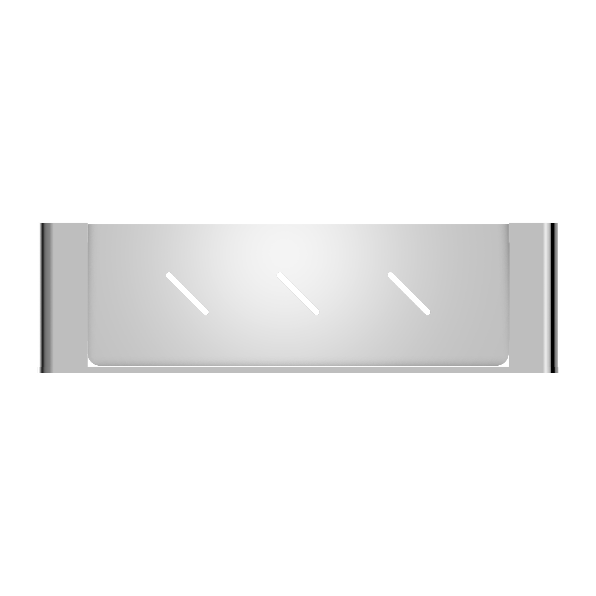 NERO BIANCA METAL SHOWER SHELF 423MM CHROME