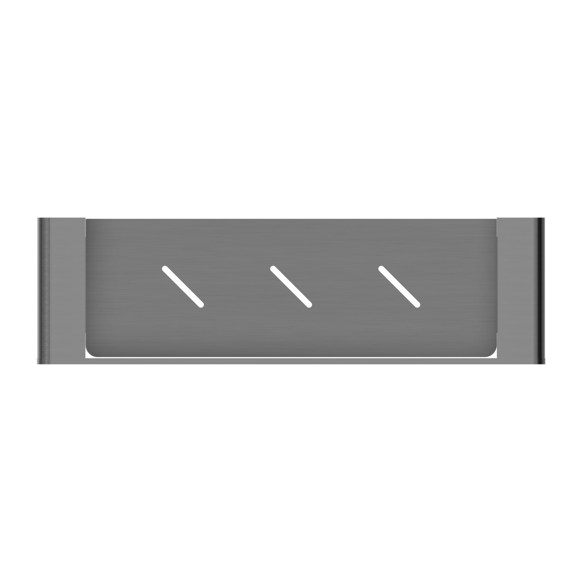 NERO BIANCA METAL SHOWER SHELF 423MM GUN METAL