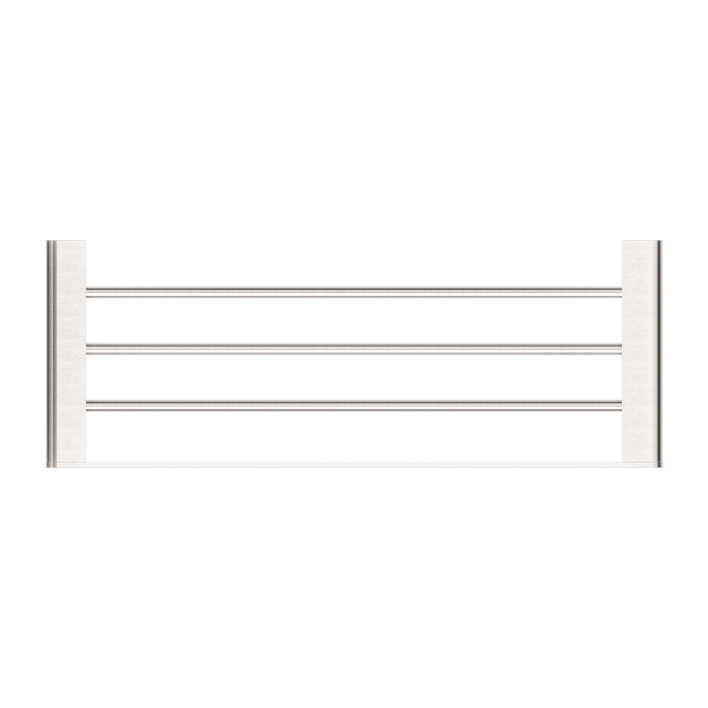 NERO BIANCA NON-HEATED TOWEL RACK 600MM BRUSHED NICKEL