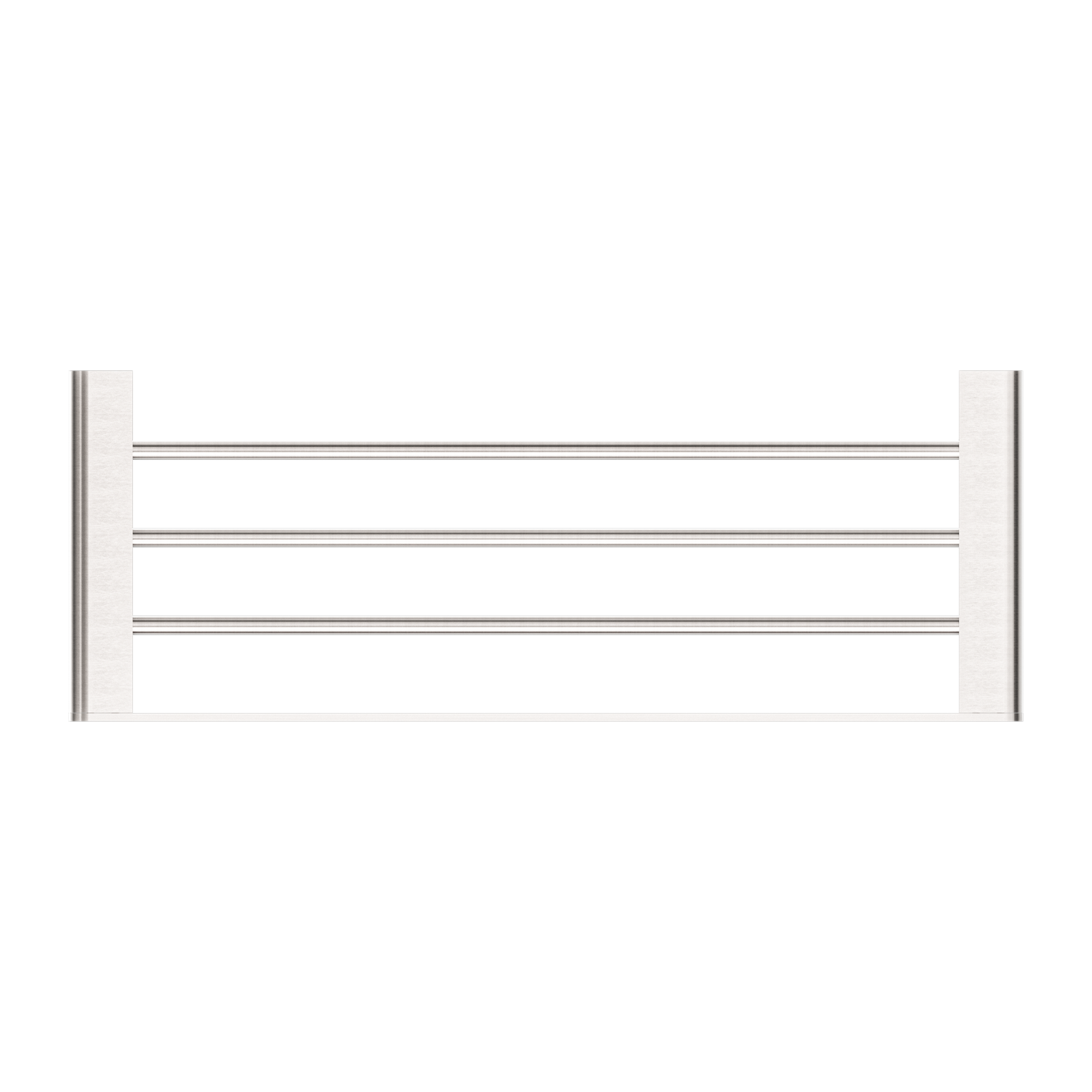 NERO BIANCA NON-HEATED TOWEL RACK 600MM BRUSHED NICKEL