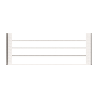 NERO BIANCA NON-HEATED TOWEL RACK 600MM BRUSHED NICKEL