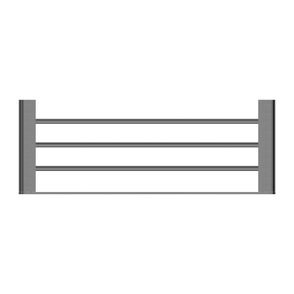 NERO BIANCA NON-HEATED TOWEL RACK 600MM GUN METAL