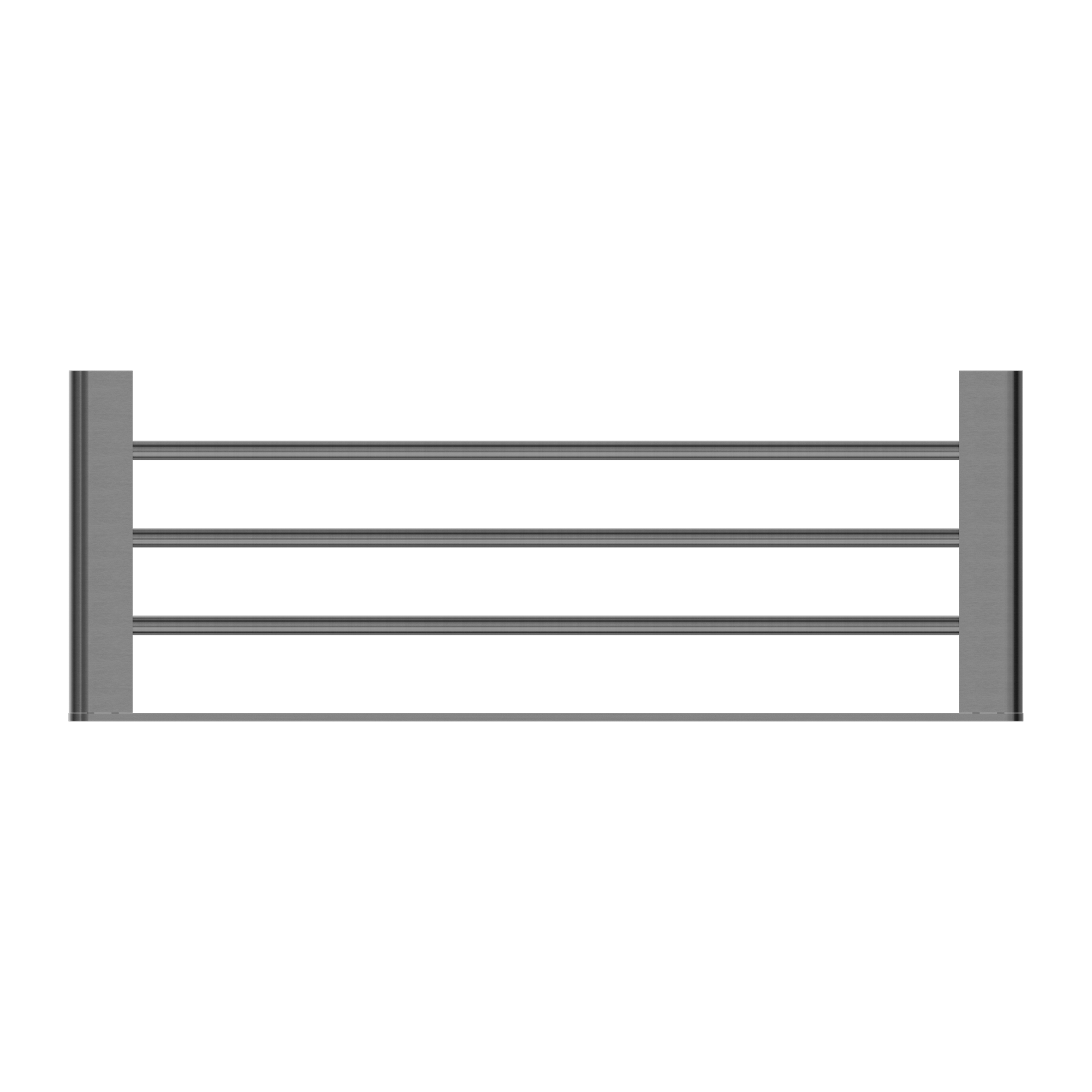 NERO BIANCA NON-HEATED TOWEL RACK 600MM GUN METAL