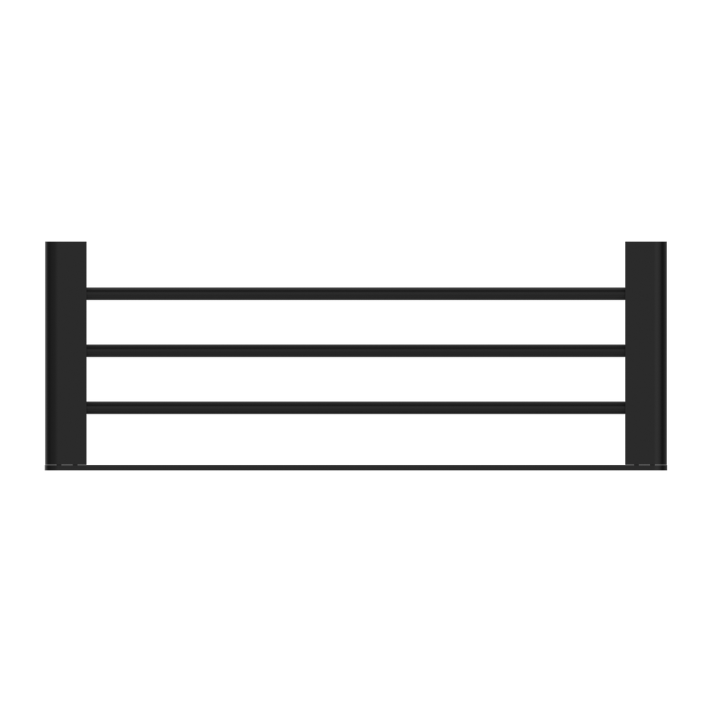 NERO BIANCA NON-HEATED TOWEL RACK 600MM MATTE BLACK