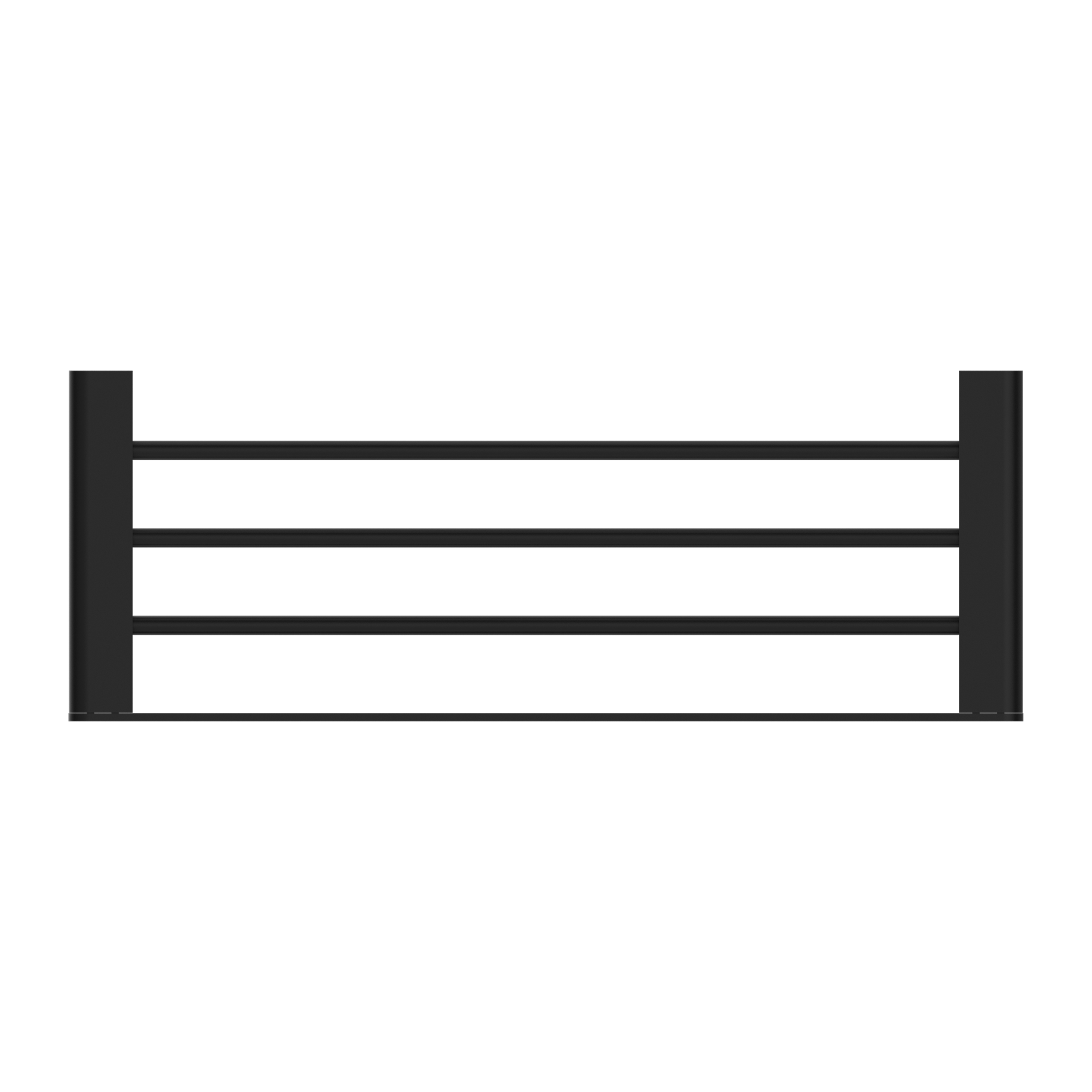NERO BIANCA NON-HEATED TOWEL RACK 600MM MATTE BLACK