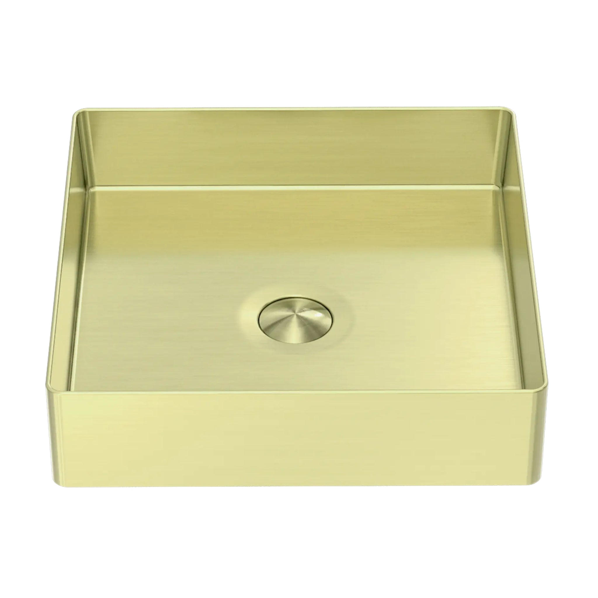 NERO OPAL SQUARE STAINLESS STEEL BASIN BRUSHED GOLD 400MM