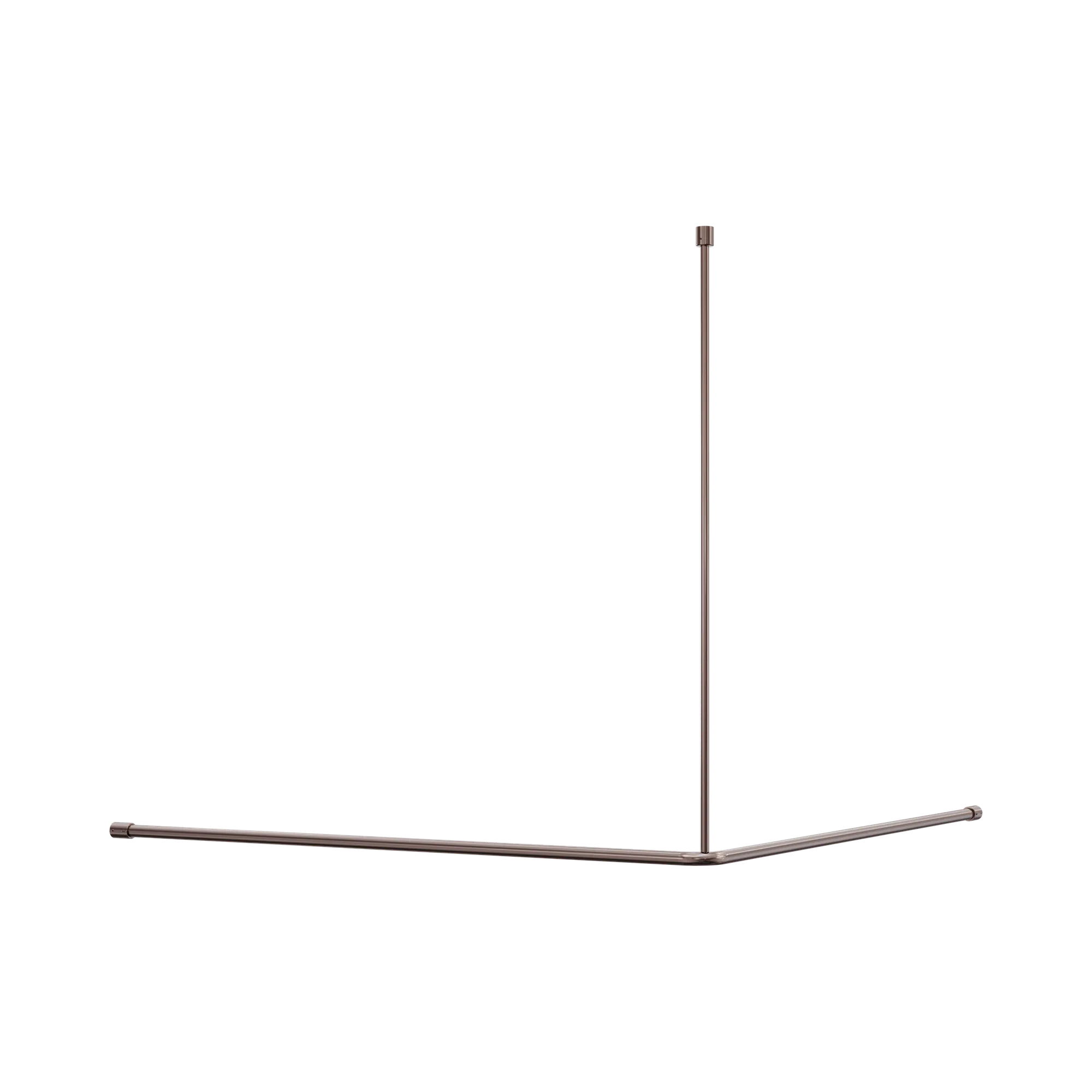 NERO MECCA CARE CURTAIN RAIL 1200X1200MM 90 DEGREE BRUSHED BRONZE