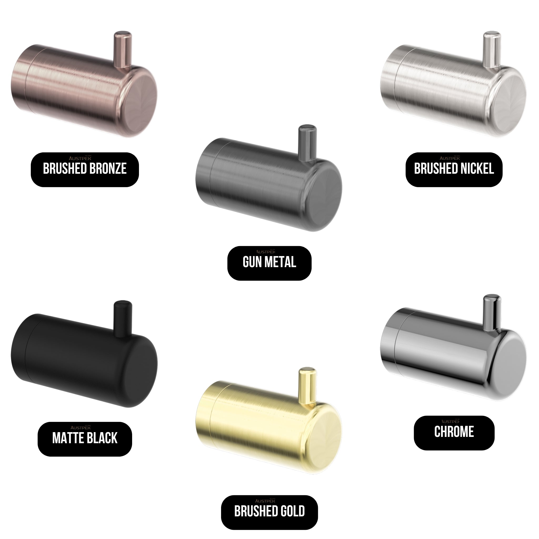 NERO MECCA CARE SINGLE ROBE HOOK GUN METAL