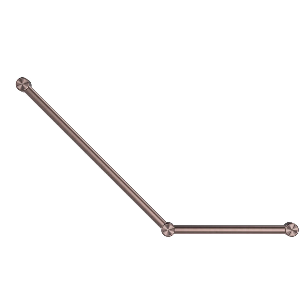 NERO MECCA CARE 32MM AMBULANT TOILET GRAB RAIL 45° 750X450MM BRUSHED BRONZE