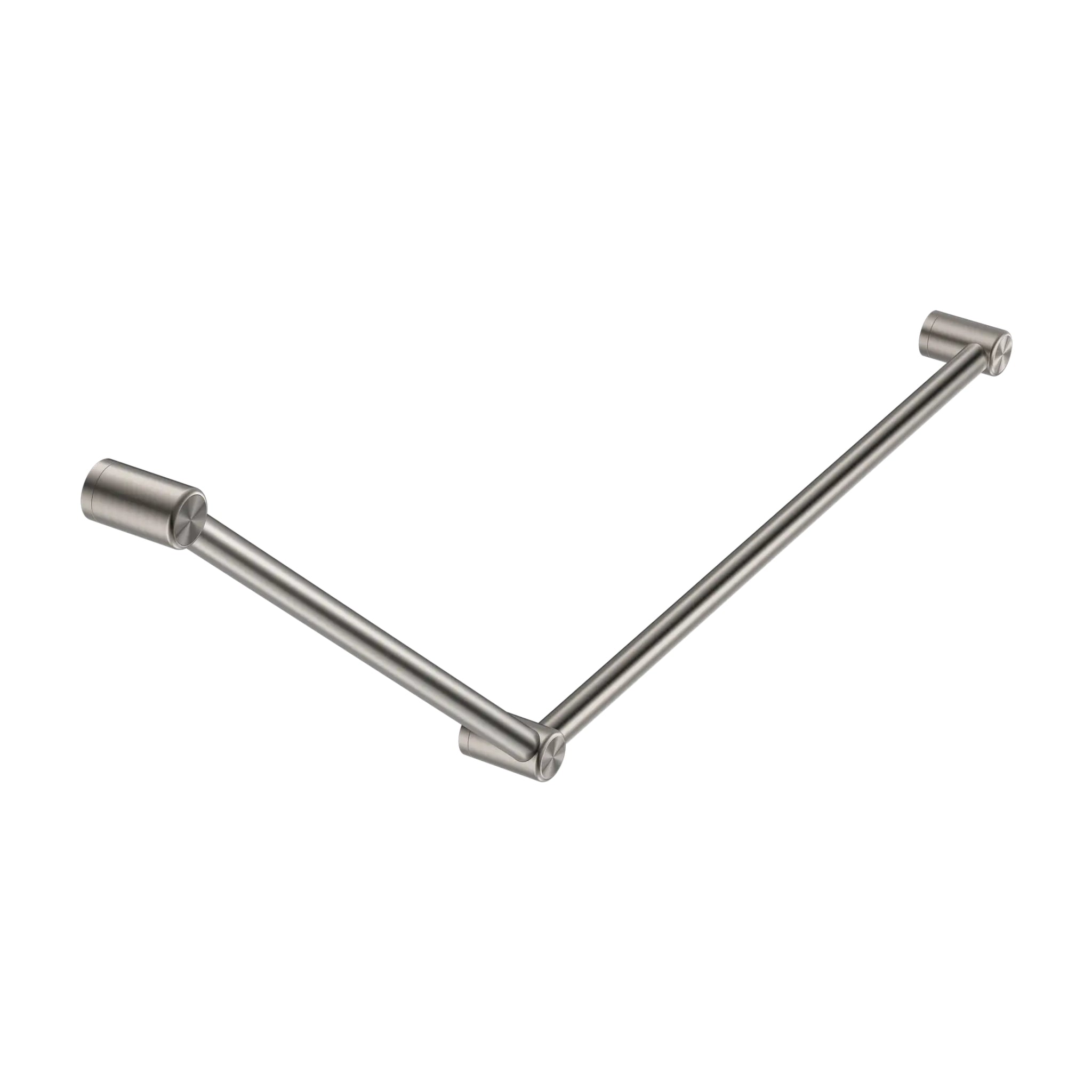NERO MECCA CARE 32MM DDA ACCESSIBLE TOILET GRAB RAIL SET 45 DEGREE 750X900MM BRUSHED NICKEL