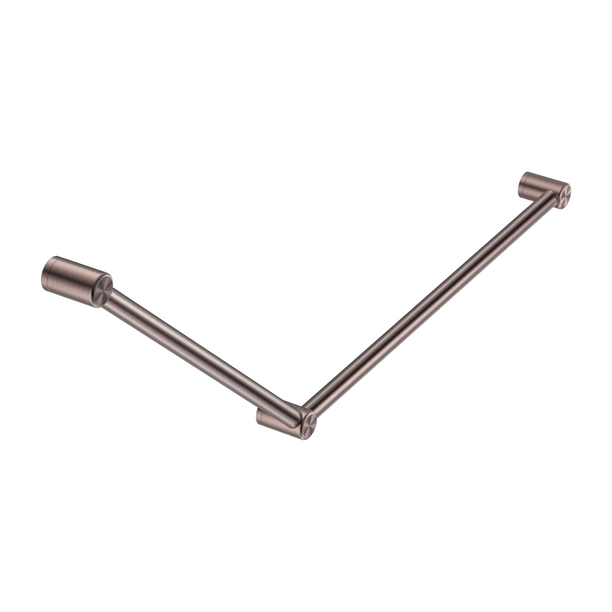 NERO MECCA CARE 32MM DDA ACCESSIBLE TOILET GRAB RAIL SET 45 DEGREE 750X900MM BRUSHED BRONZE