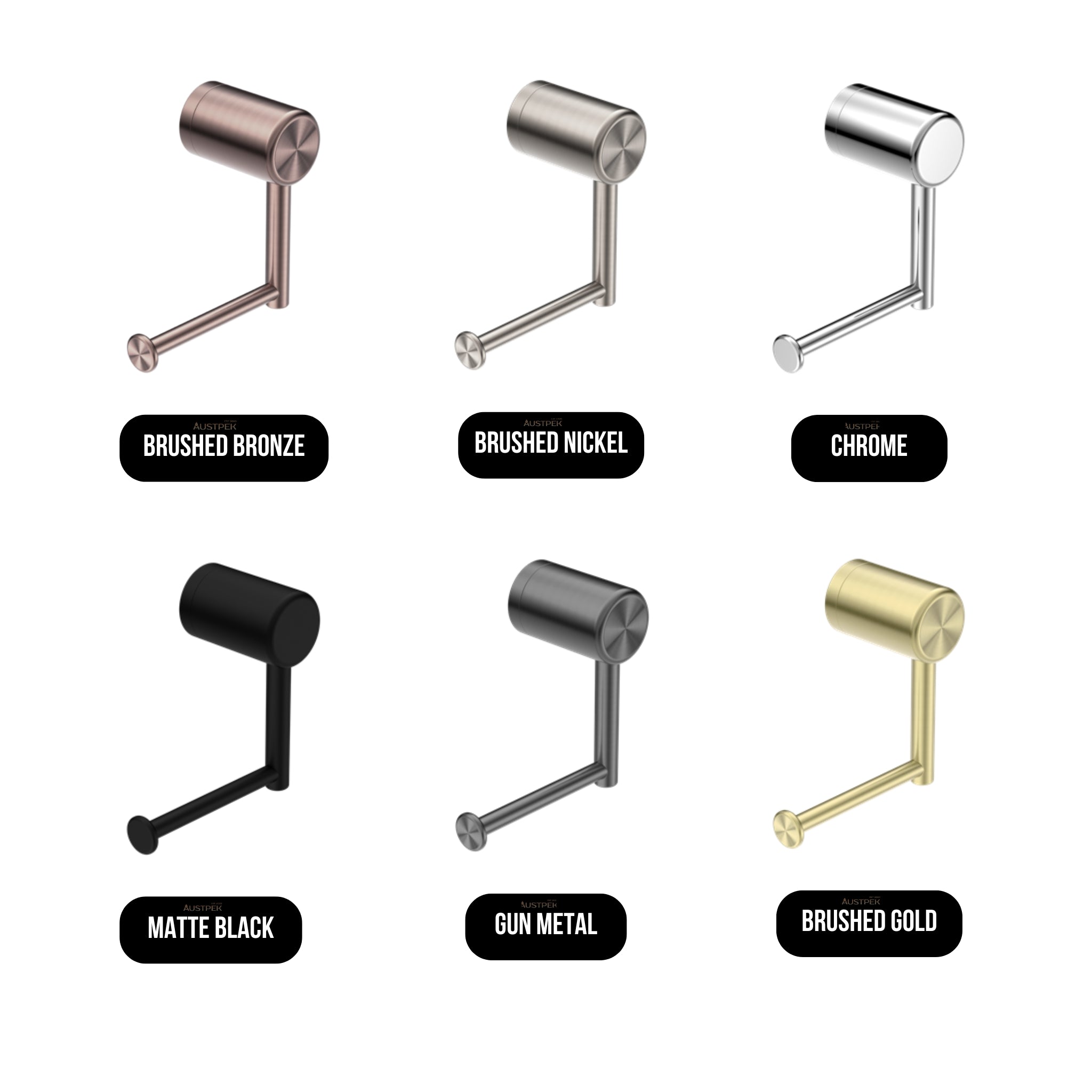 NERO MECCA CARE HEAVY DUTY TOILET ROLL HOLDER BRUSHED BRONZE