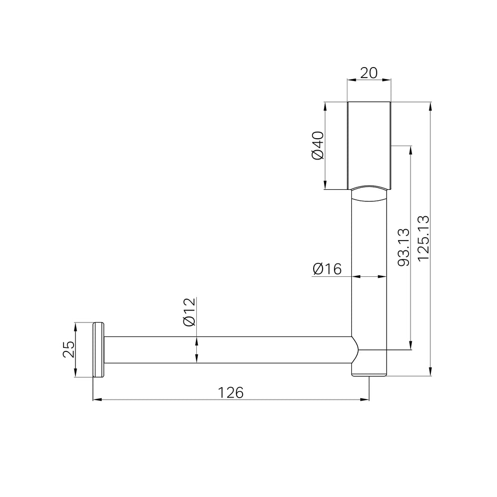 NERO MECCA CARE ADD ON TOILET ROLL HOLDER BRUSHED GOLD