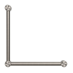 NERO MECCA CARE 32MM TOILET GRAB RAIL 90° 450X450MM BRUSHED NICKEL