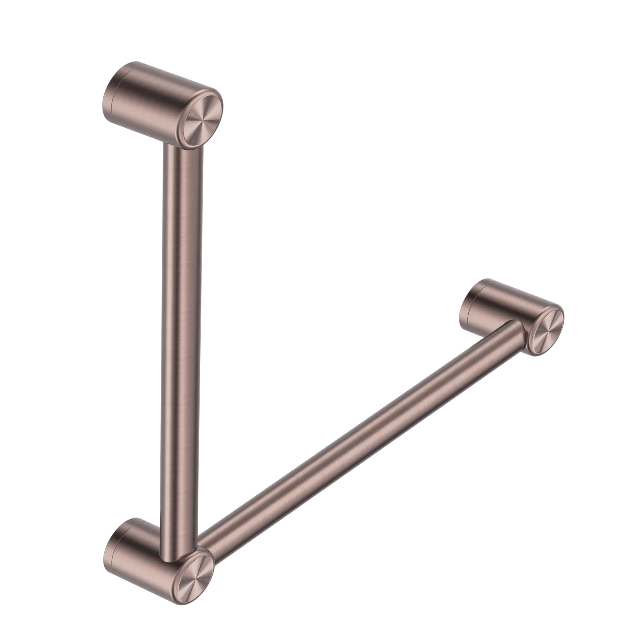 NERO MECCA CARE 32MM TOILET GRAB RAIL 90° 450X450MM BRUSHED BRONZE