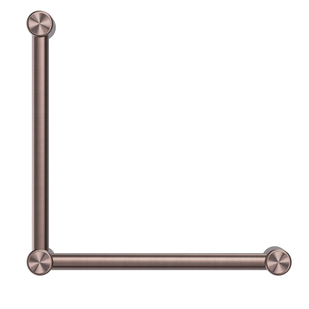 NERO MECCA CARE 32MM TOILET GRAB RAIL 90° 450X450MM BRUSHED BRONZE