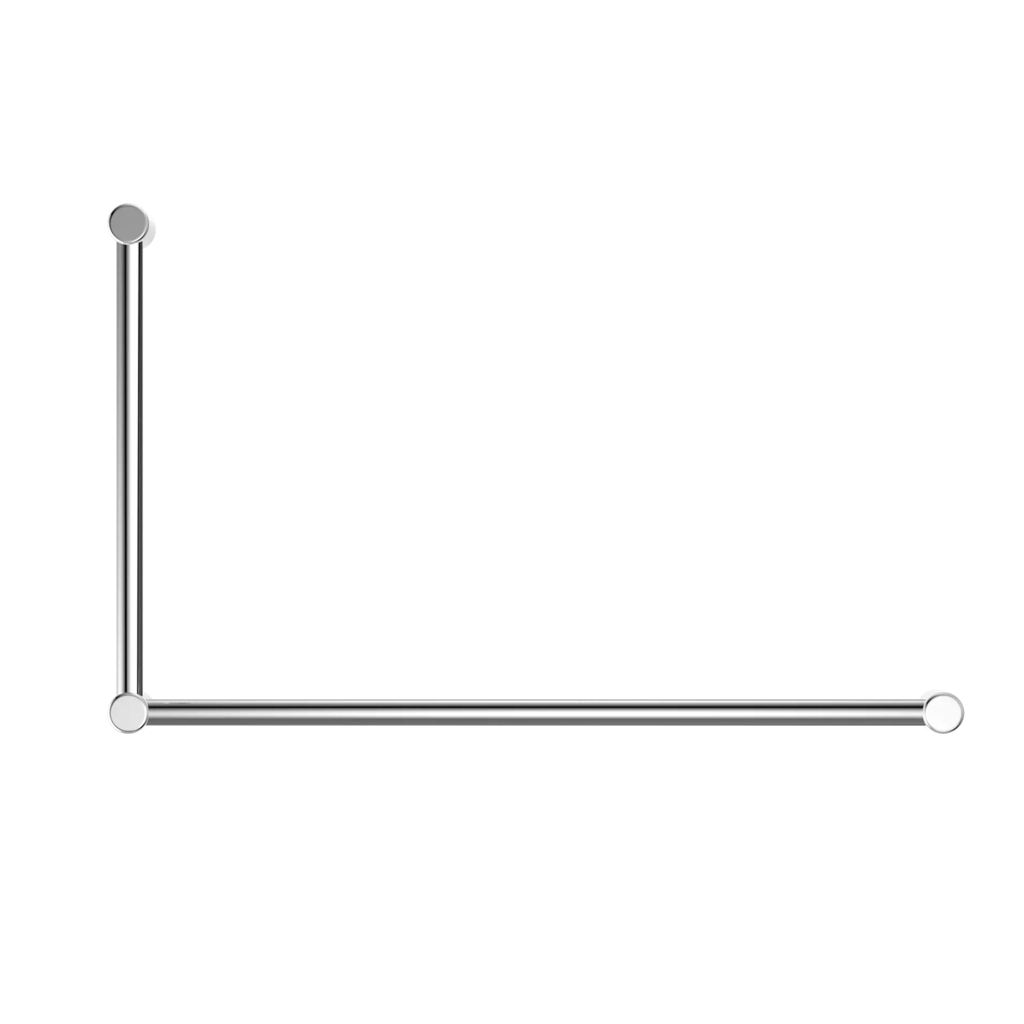 NERO MECCA CARE 32MM DDA ACCESSIBLE TOILET GRAB RAIL SET 90 DEGREE 600X1000MM CHROME
